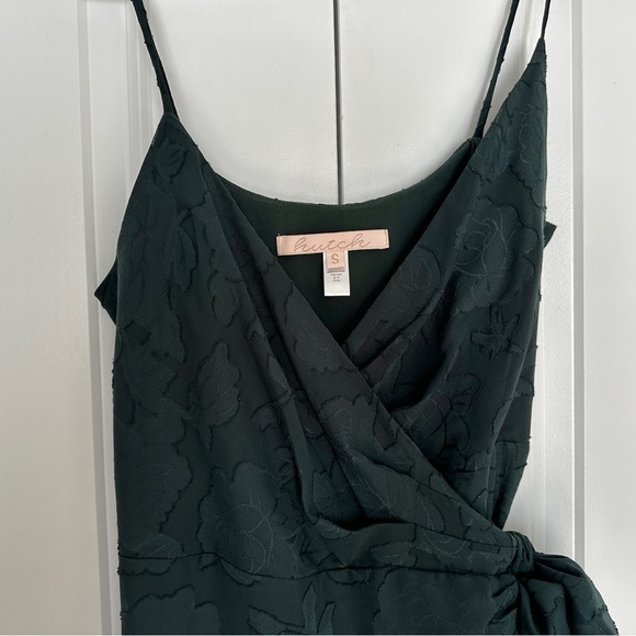 Anthropologie Hutch Floral Wrap Maxi Dress Small Forest Green - Picture 3 of 15